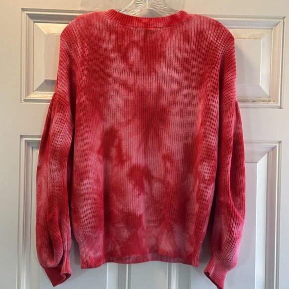Bejeweled Red Tie-Dye Sweater By INC International Concepts Size PM - Picture 8 of 10
